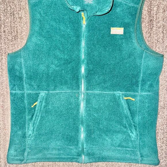 L.L. Bean Men's Polyester Vintage Fleece Mountain Green Outerwear Vest XXL - Picture 5 of 9